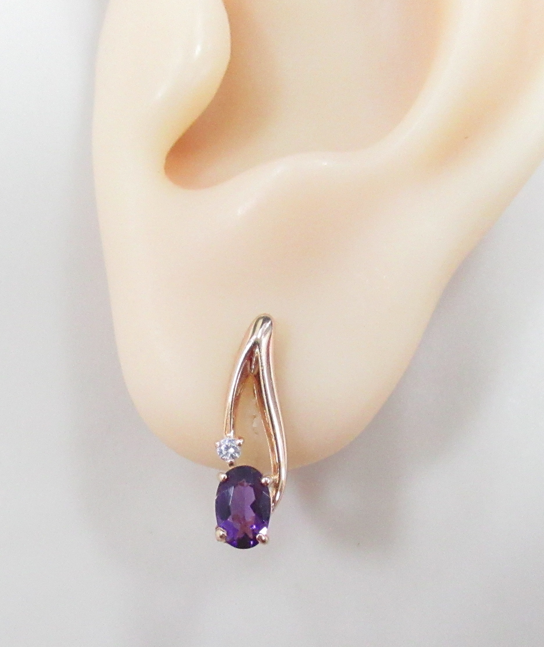 Серебряные серьги с аметистами Африка